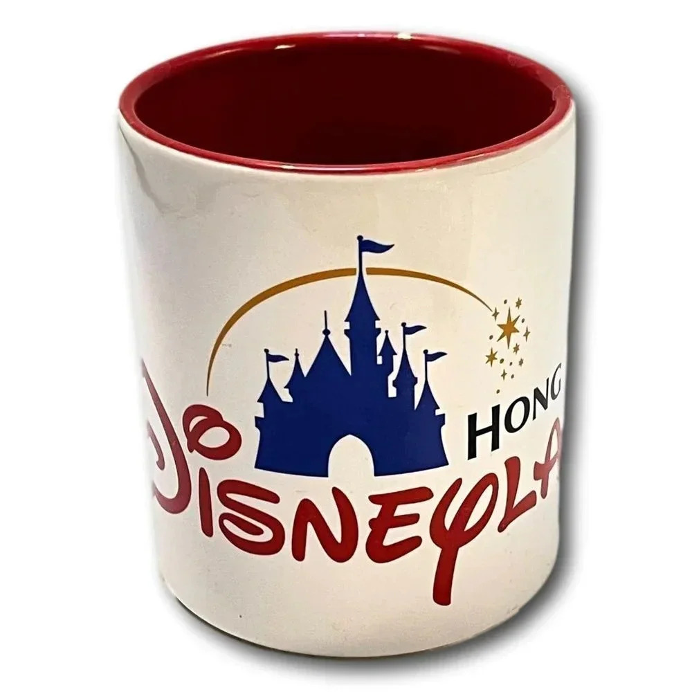 Disneyland Hong Kong Mug  White Red Blue Disney‎ Vintage